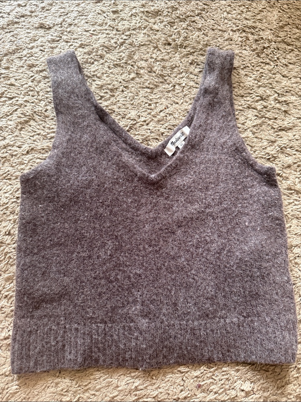 Madewell Women’s XS Gray V-Neck Wool Blend Sweater Tank